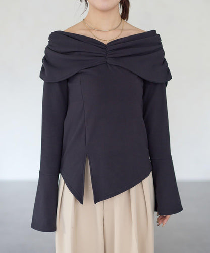 【Yuna企畫】交叉領2WAY針織衫