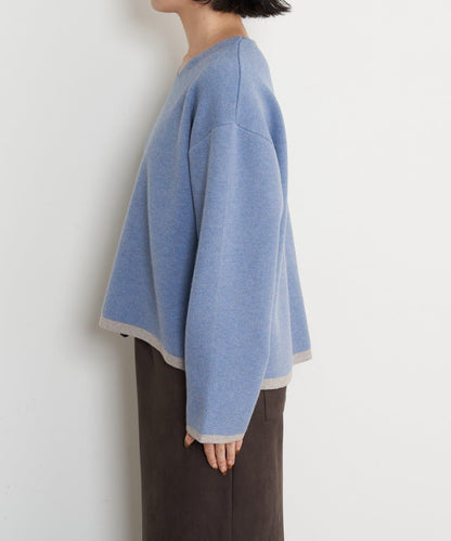 亮絲線V領針織衫