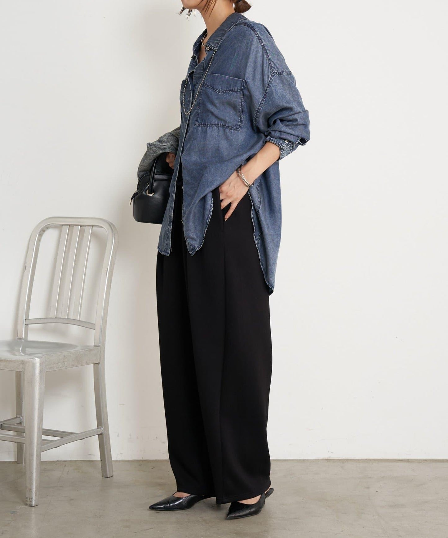 曲線剪裁束身褲