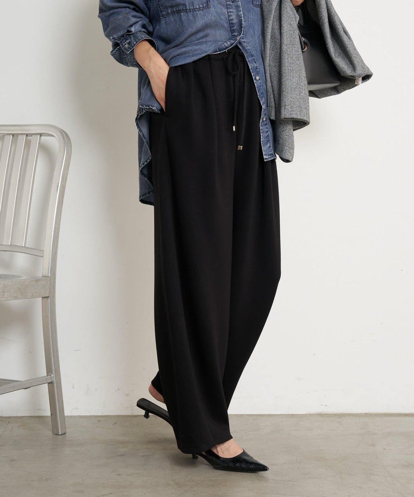 曲線剪裁束身褲