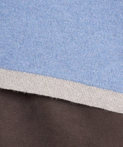 亮絲線V領針織衫