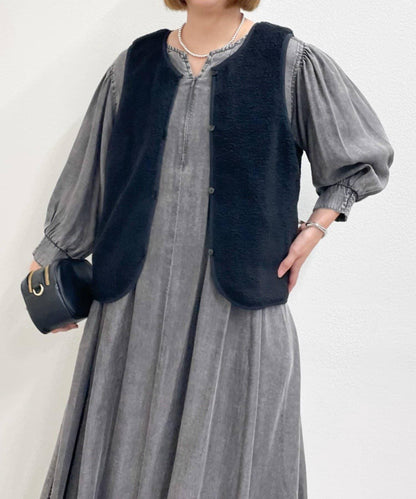 《幅広く楽しめる◎》馬甲+短款絎縫外套