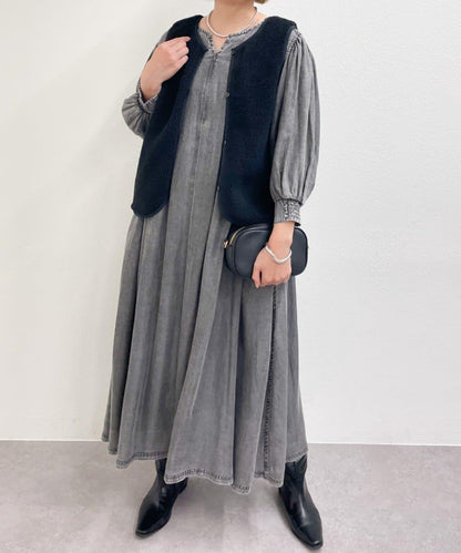 《幅広く楽しめる◎》馬甲+短款絎縫外套
