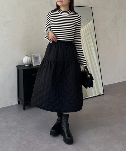 高領羅紋針織上衣