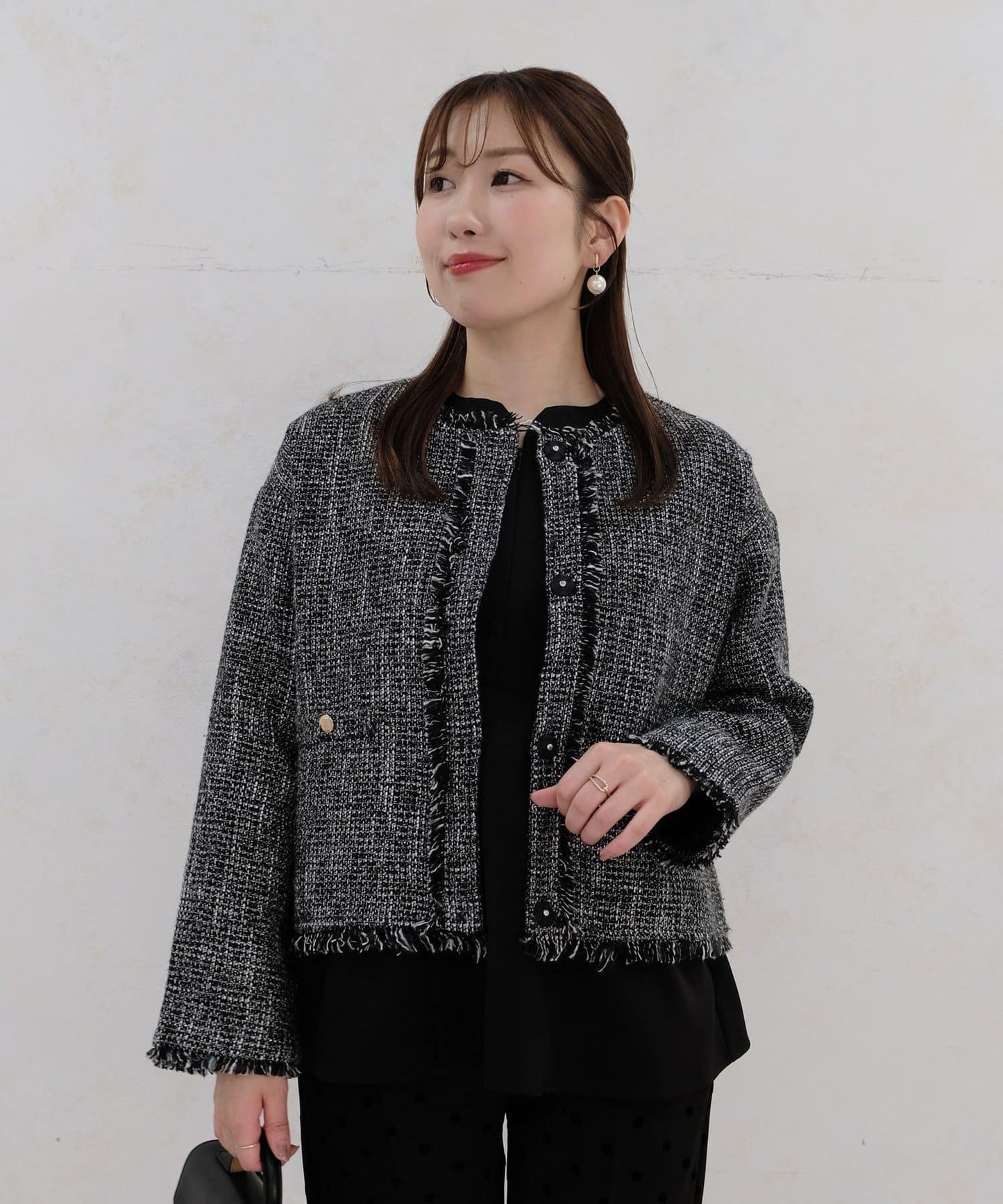 【MAYURI企畫】【適合正式場合】可拆卸領前拉鍊荷葉邊下襬襯衫