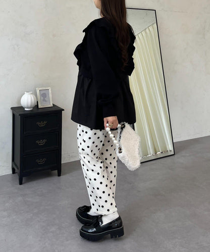 荷葉邊拼接荷葉下襬衛衣