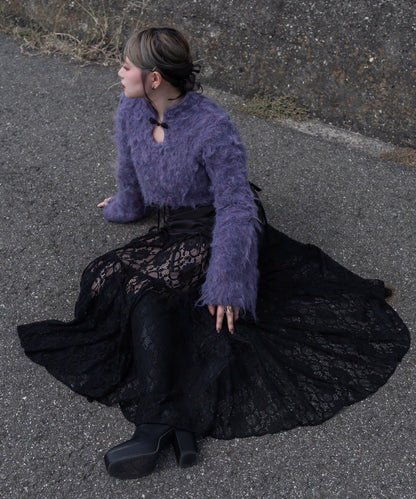 【Mavie..7】【3尺碼可選】蕾絲拼接長裙