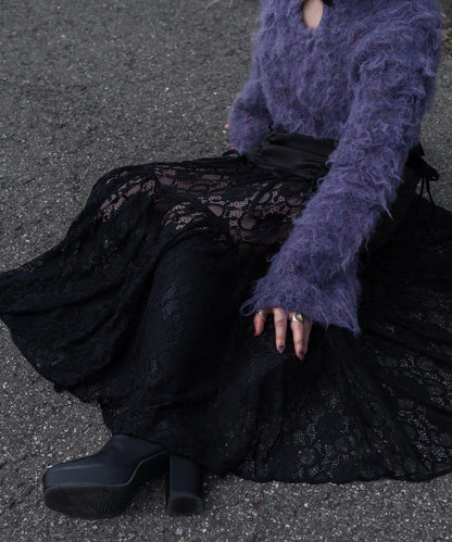 【Mavie..7】【3尺碼可選】蕾絲拼接長裙