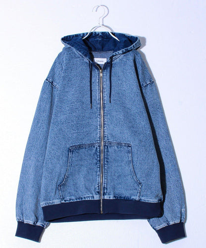 【好評再登場】牛仔全拉鍊連帽衫