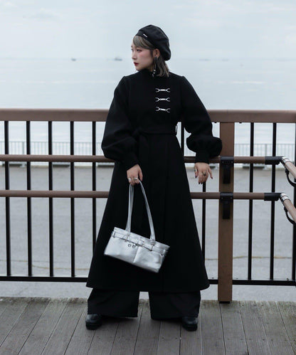 【Mavie..7】【3尺碼可選】圍巾套裝喇叭長款大衣