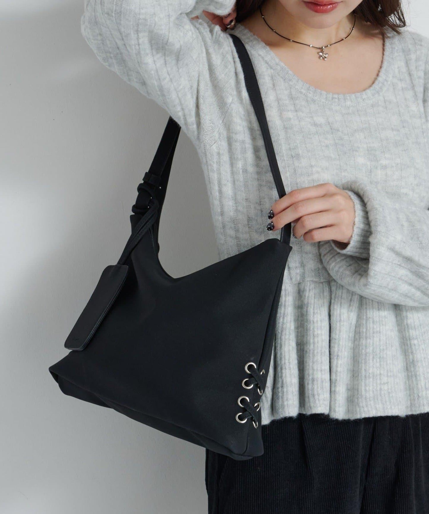 【Kastane】麂皮繫帶包