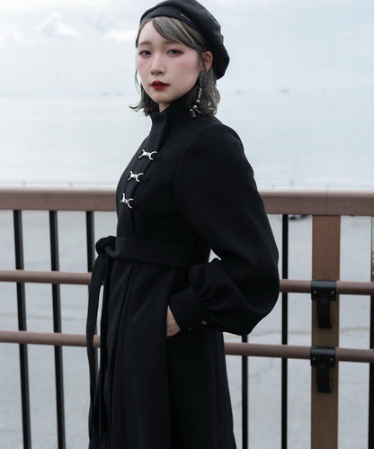 【Mavie..7】【3尺碼可選】圍巾套裝喇叭長款大衣