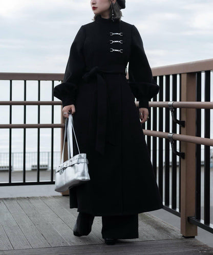 【Mavie..7】【3尺碼可選】圍巾套裝喇叭長款大衣