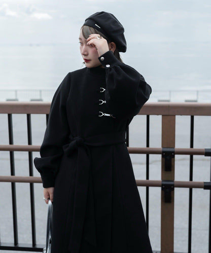 【Mavie..7】【3尺碼可選】圍巾套裝喇叭長款大衣