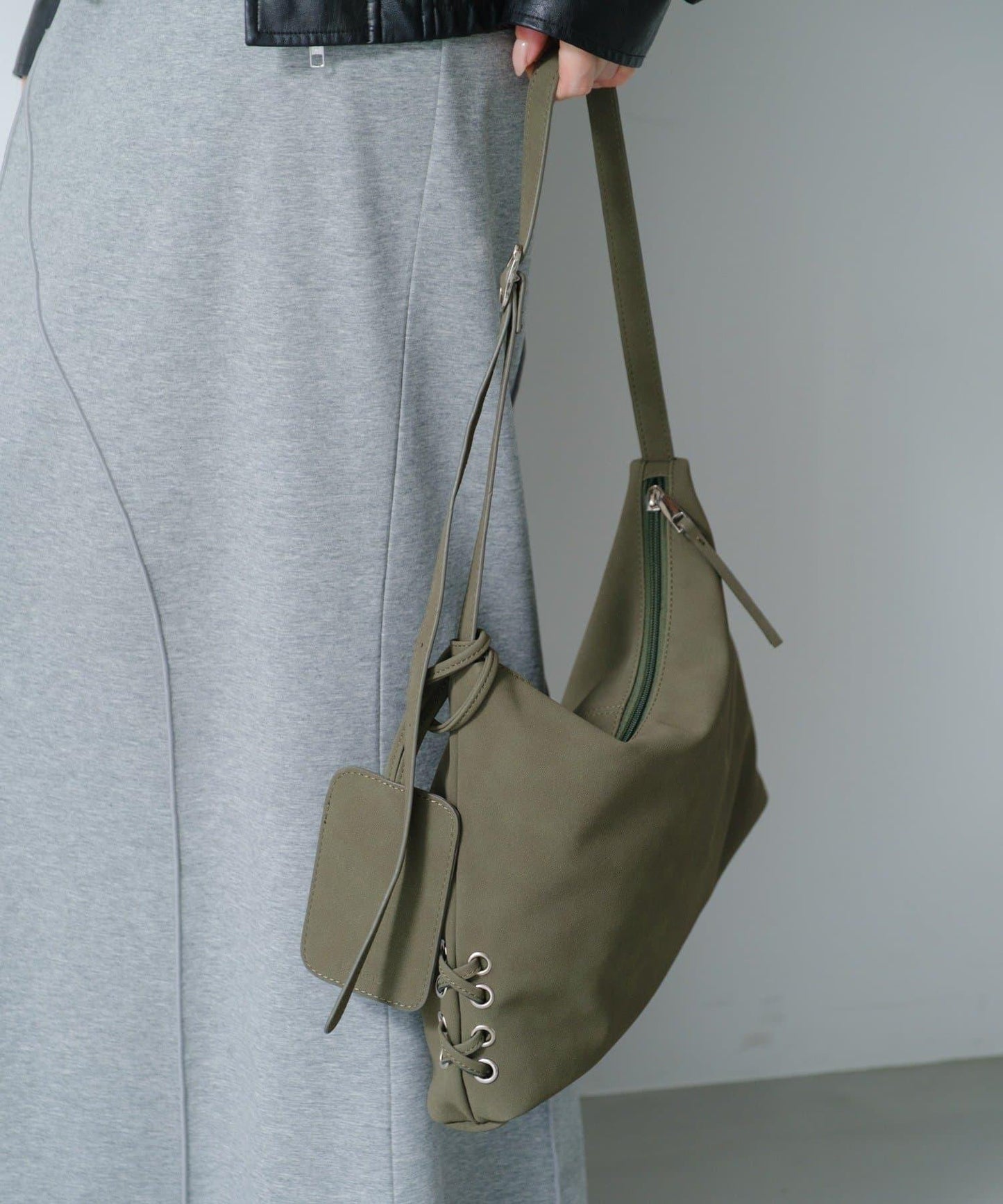 【Kastane】麂皮繫帶包