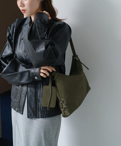 【Kastane】麂皮繫帶包