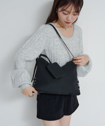 【Kastane】麂皮繫帶包