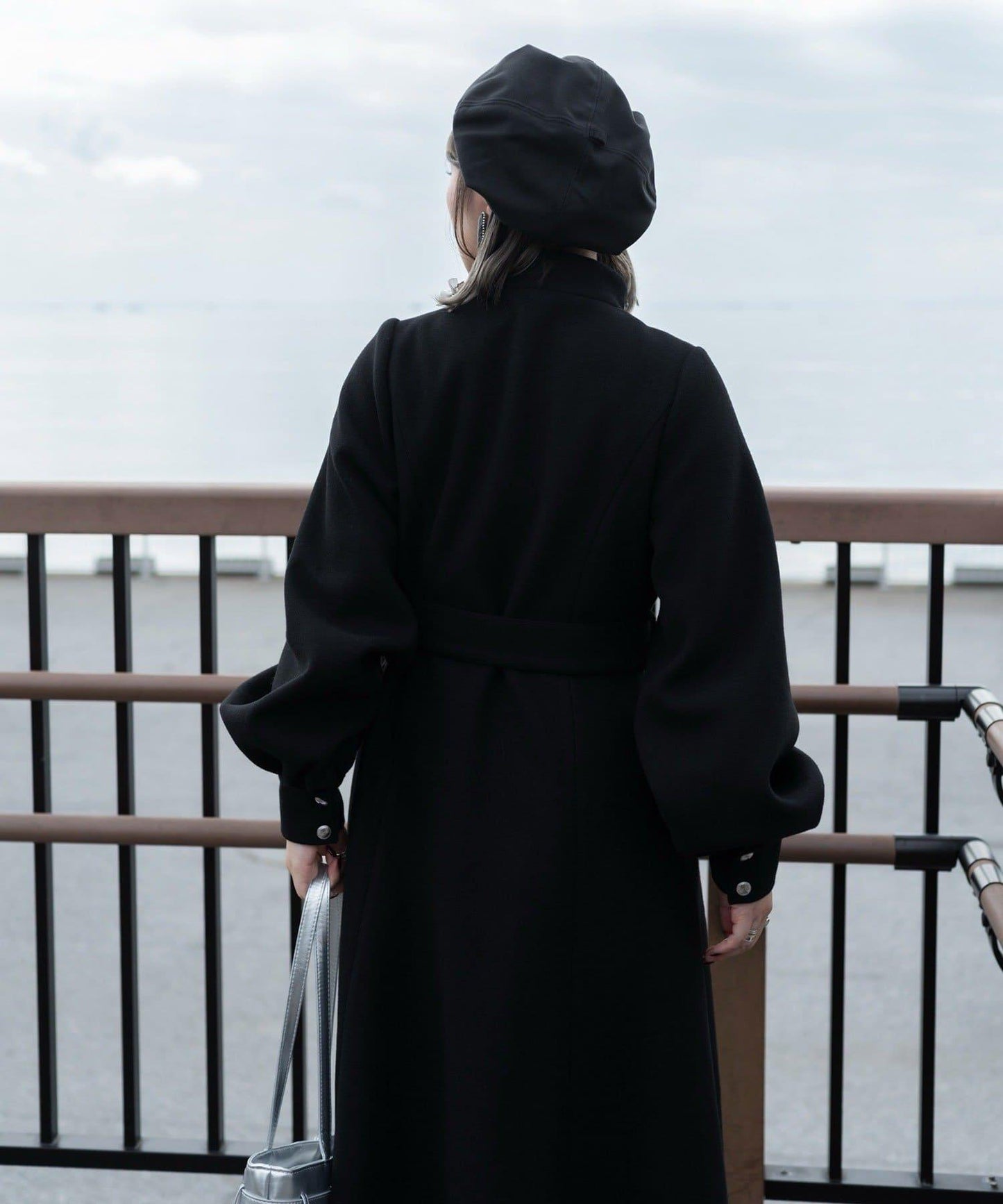 【Mavie..7】【3尺碼可選】圍巾套裝喇叭長款大衣