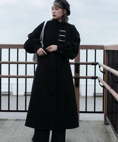 【Mavie..7】【3尺碼可選】圍巾套裝喇叭長款大衣