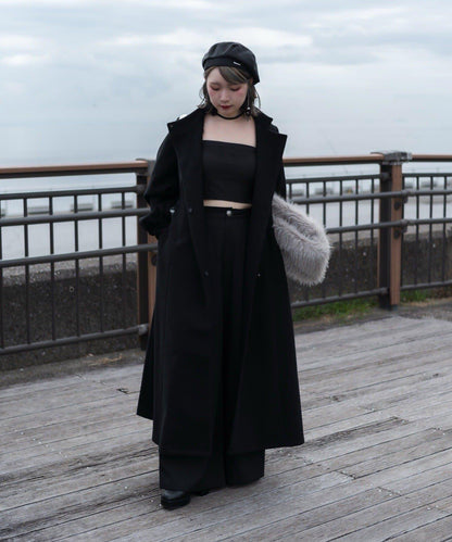 【Mavie..7】【3尺碼可選】圍巾套裝喇叭長款大衣