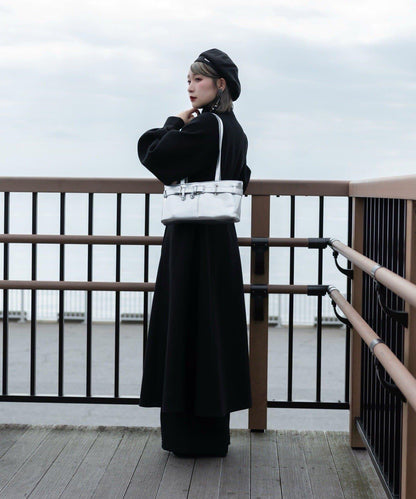 【Mavie..7】【3尺碼可選】圍巾套裝喇叭長款大衣