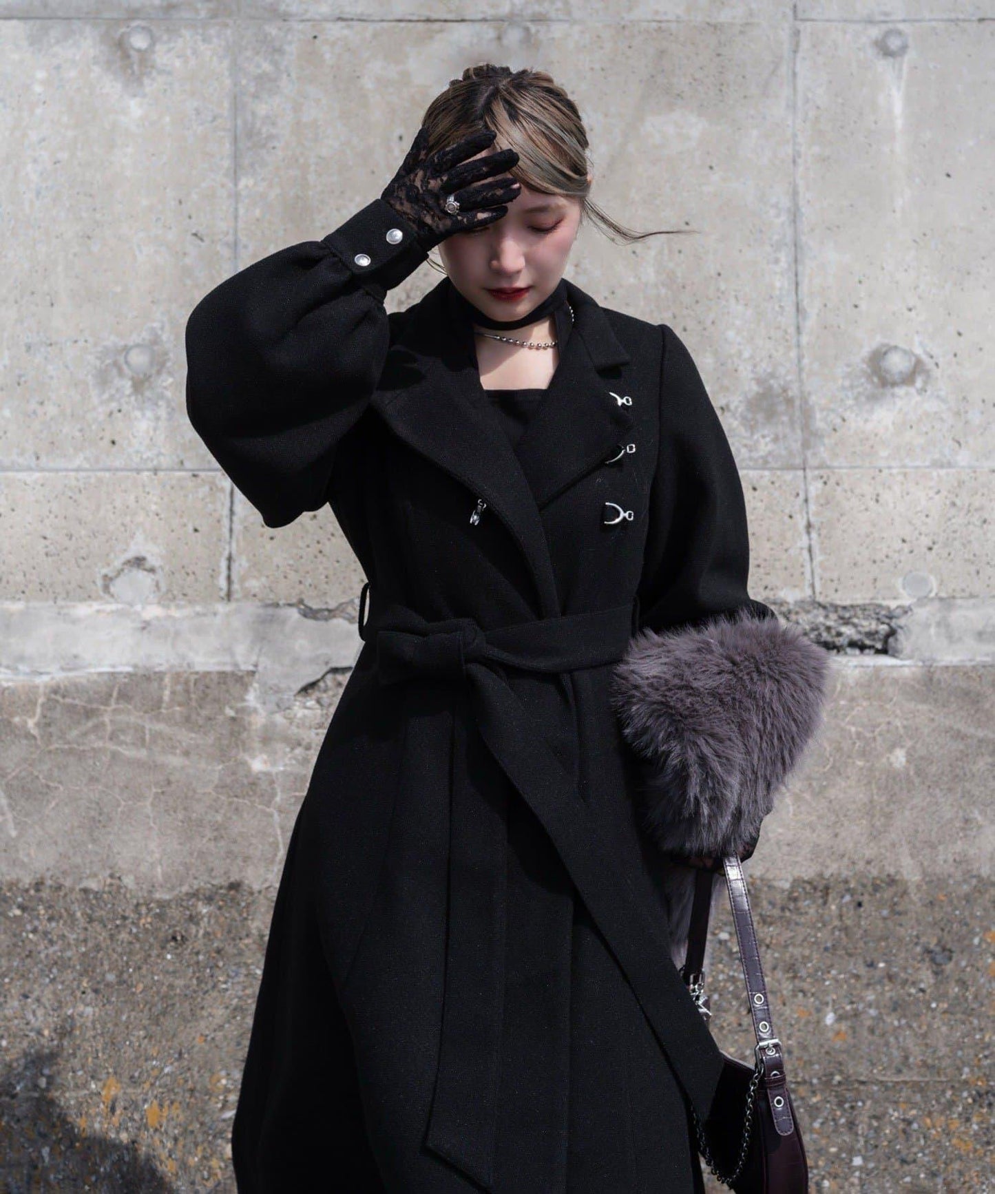 【Mavie..7】【3尺碼可選】圍巾套裝喇叭長款大衣