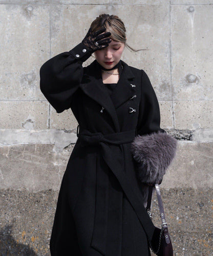 【Mavie..7】【3尺碼可選】圍巾套裝喇叭長款大衣