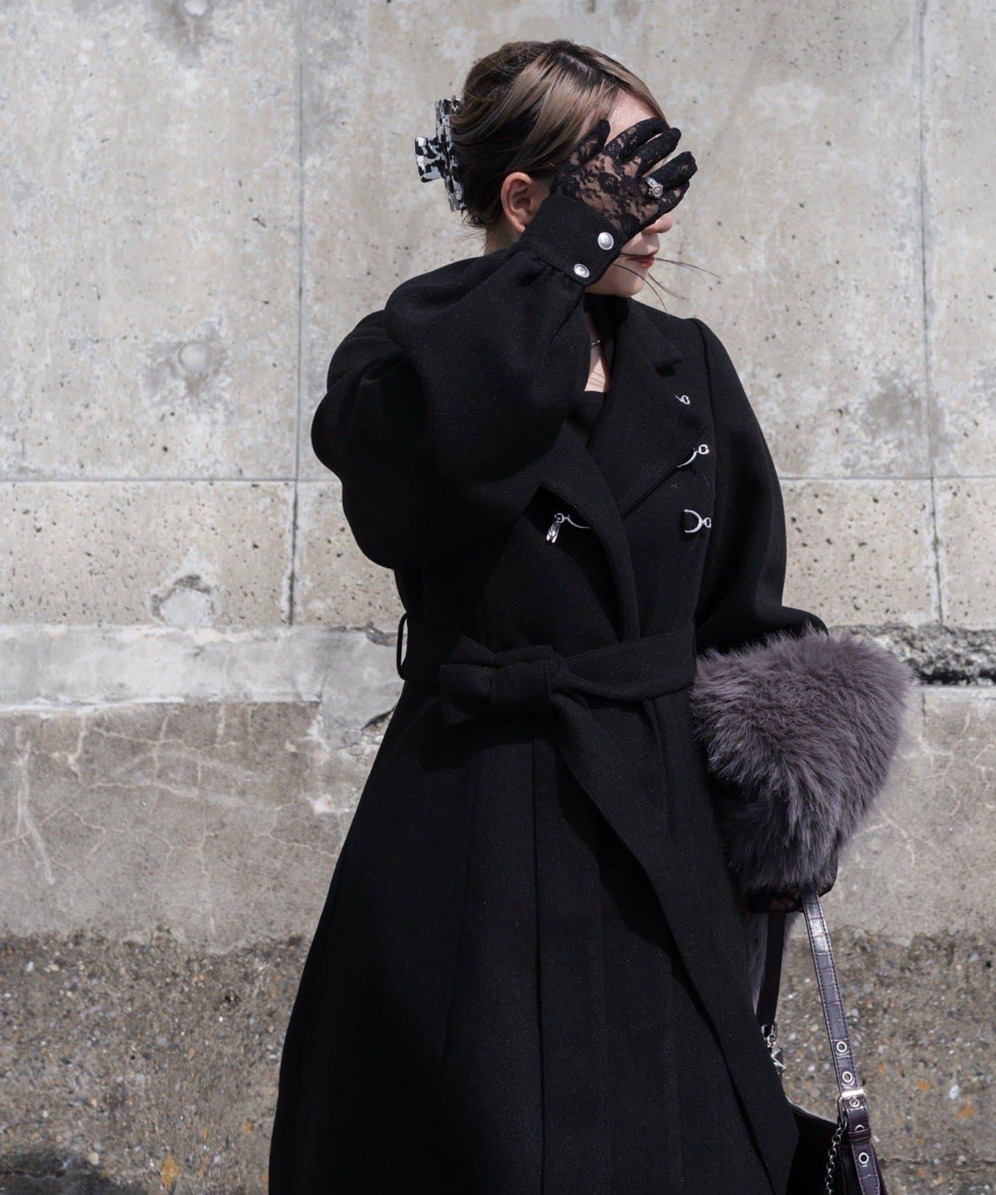 【Mavie..7】【3尺碼可選】圍巾套裝喇叭長款大衣