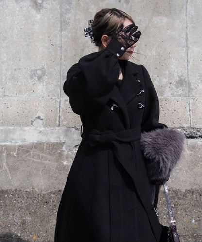 【Mavie..7】【3尺碼可選】圍巾套裝喇叭長款大衣