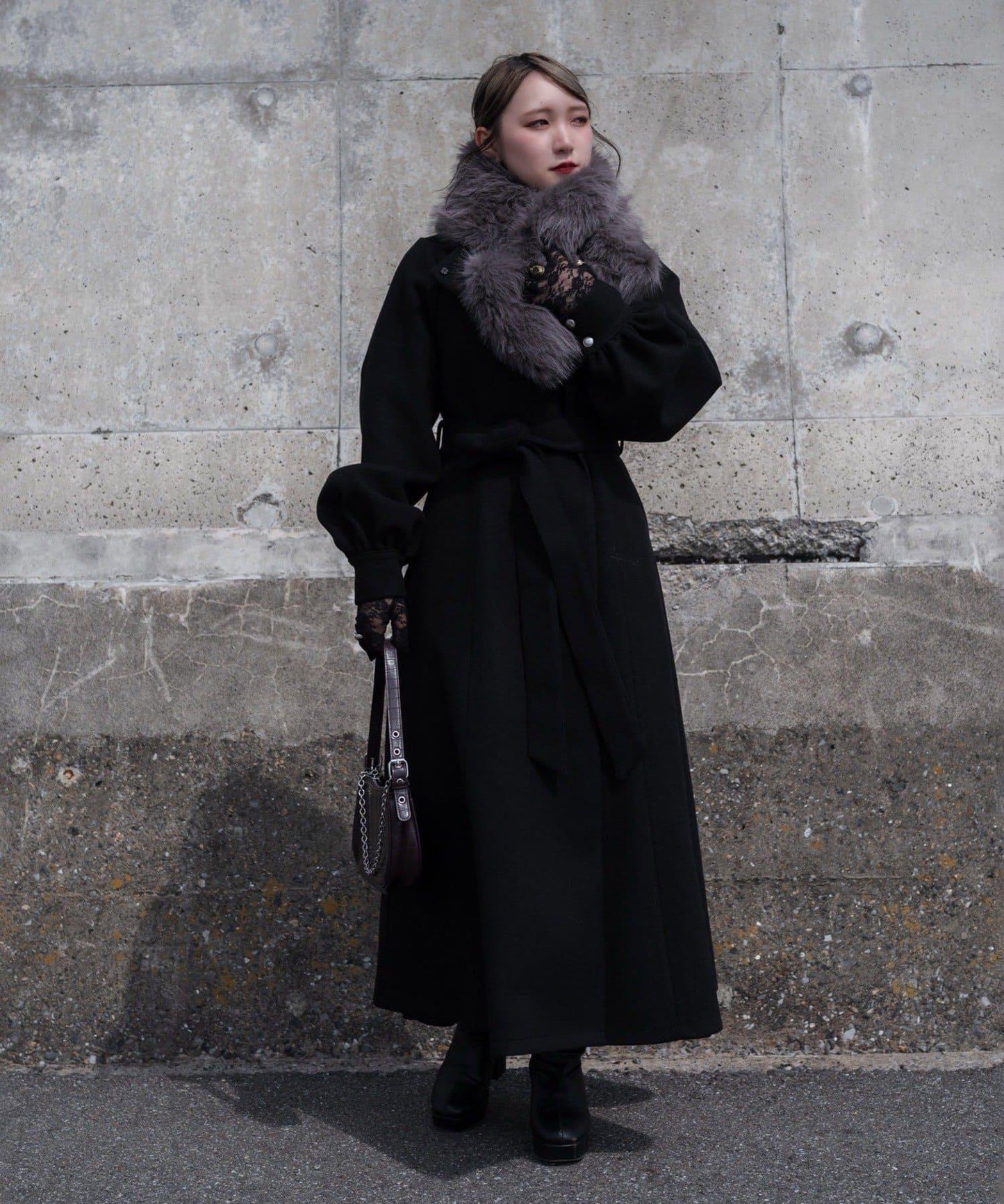 【Mavie..7】【3尺碼可選】圍巾套裝喇叭長款大衣