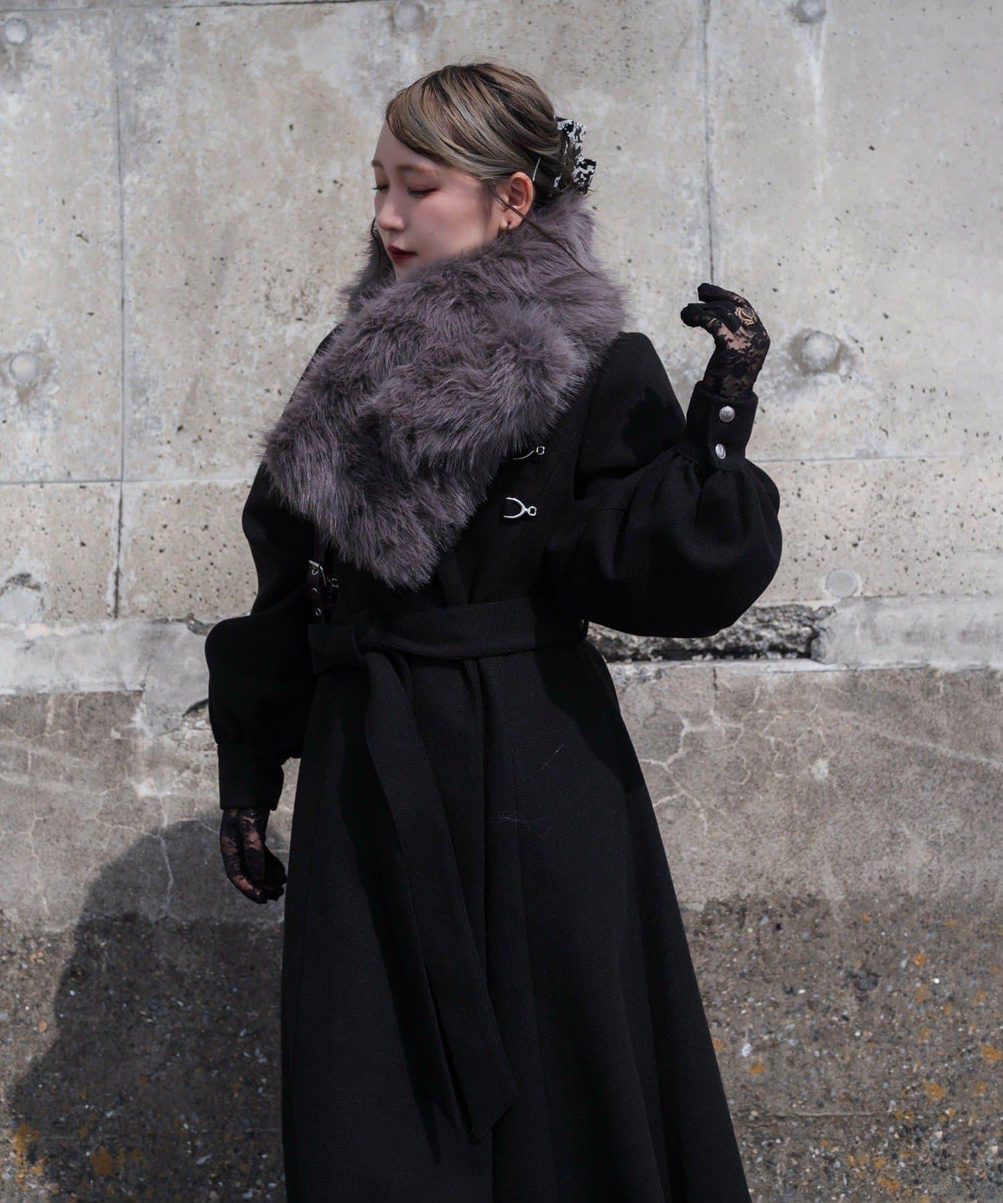 【Mavie..7】【3尺碼可選】圍巾套裝喇叭長款大衣