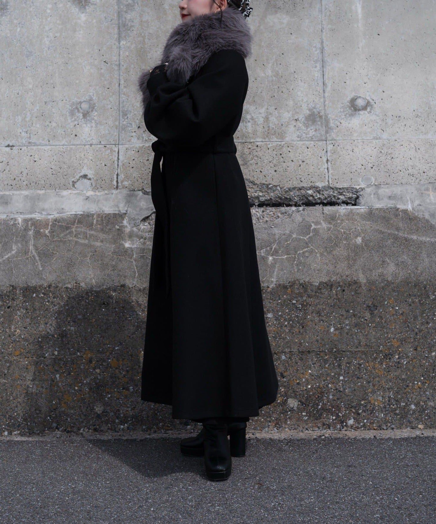 【Mavie..7】【3尺碼可選】圍巾套裝喇叭長款大衣