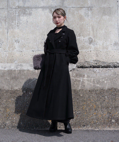 【Mavie..7】【3尺碼可選】圍巾套裝喇叭長款大衣