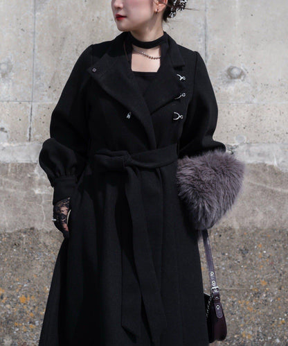 【Mavie..7】【3尺碼可選】圍巾套裝喇叭長款大衣