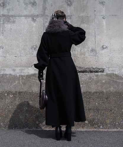 【Mavie..7】【3尺碼可選】圍巾套裝喇叭長款大衣