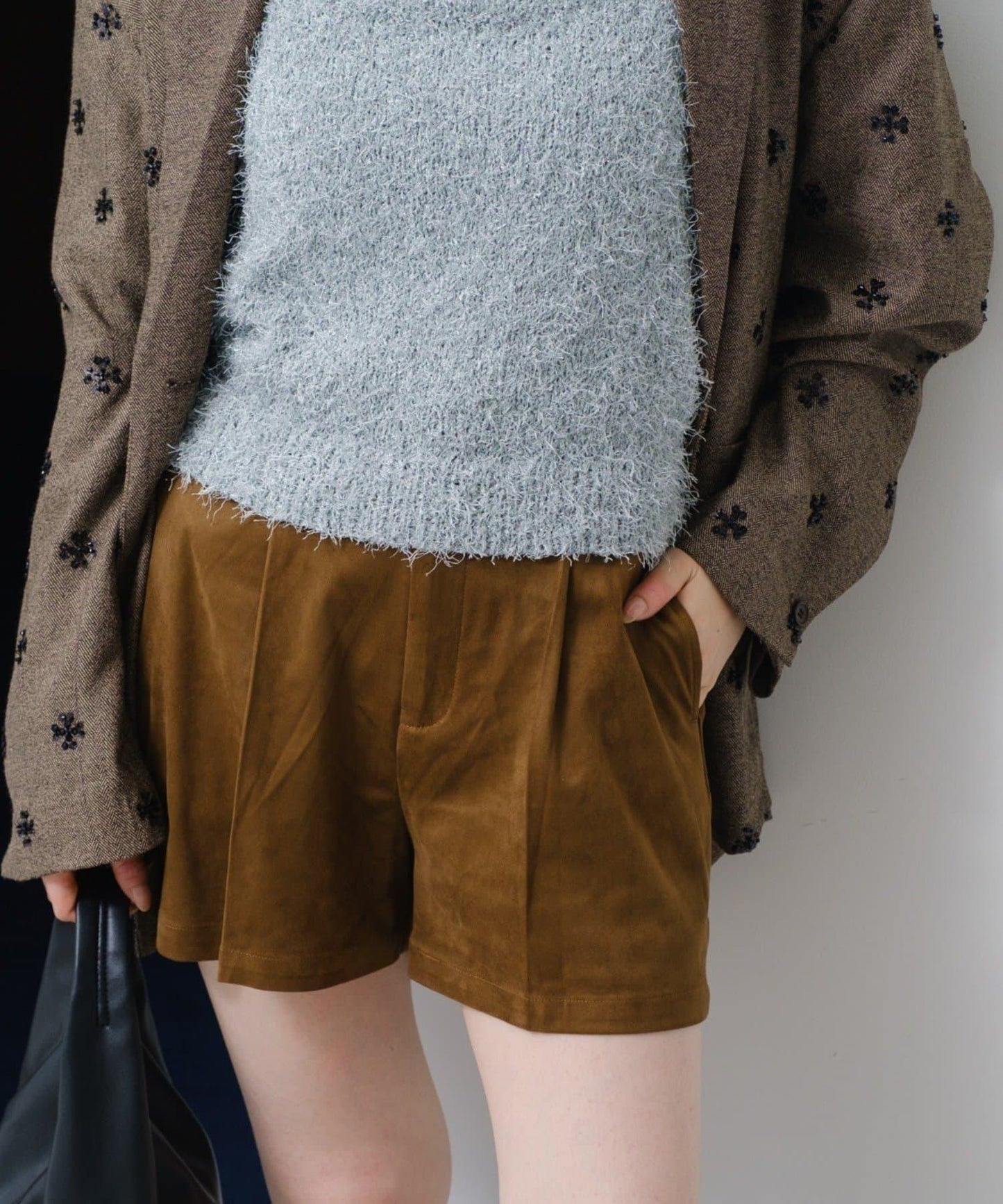 【套裝可搭配】麂皮短褲