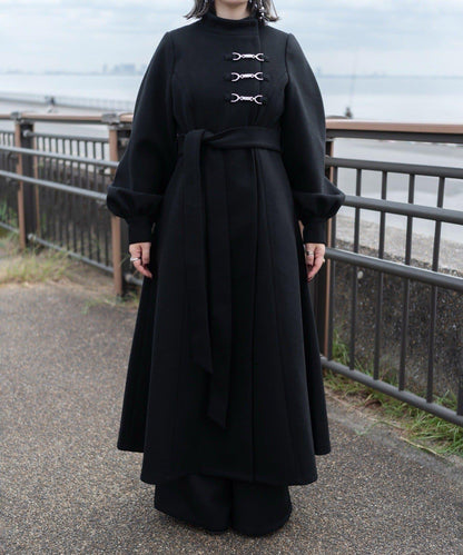 【Mavie..7】【3尺碼可選】圍巾套裝喇叭長款大衣