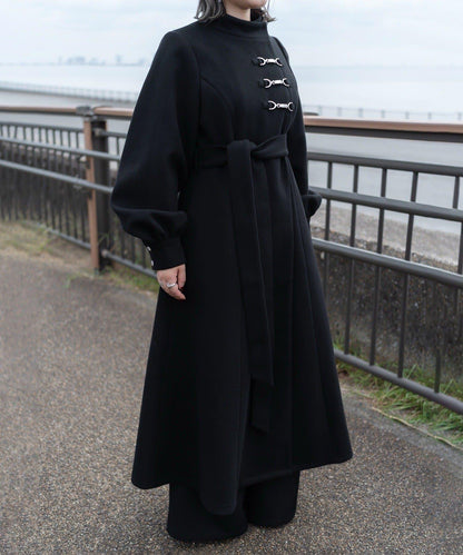 【Mavie..7】【3尺碼可選】圍巾套裝喇叭長款大衣