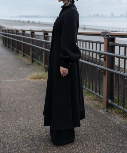 【Mavie..7】【3尺碼可選】圍巾套裝喇叭長款大衣