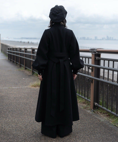 【Mavie..7】【3尺碼可選】圍巾套裝喇叭長款大衣