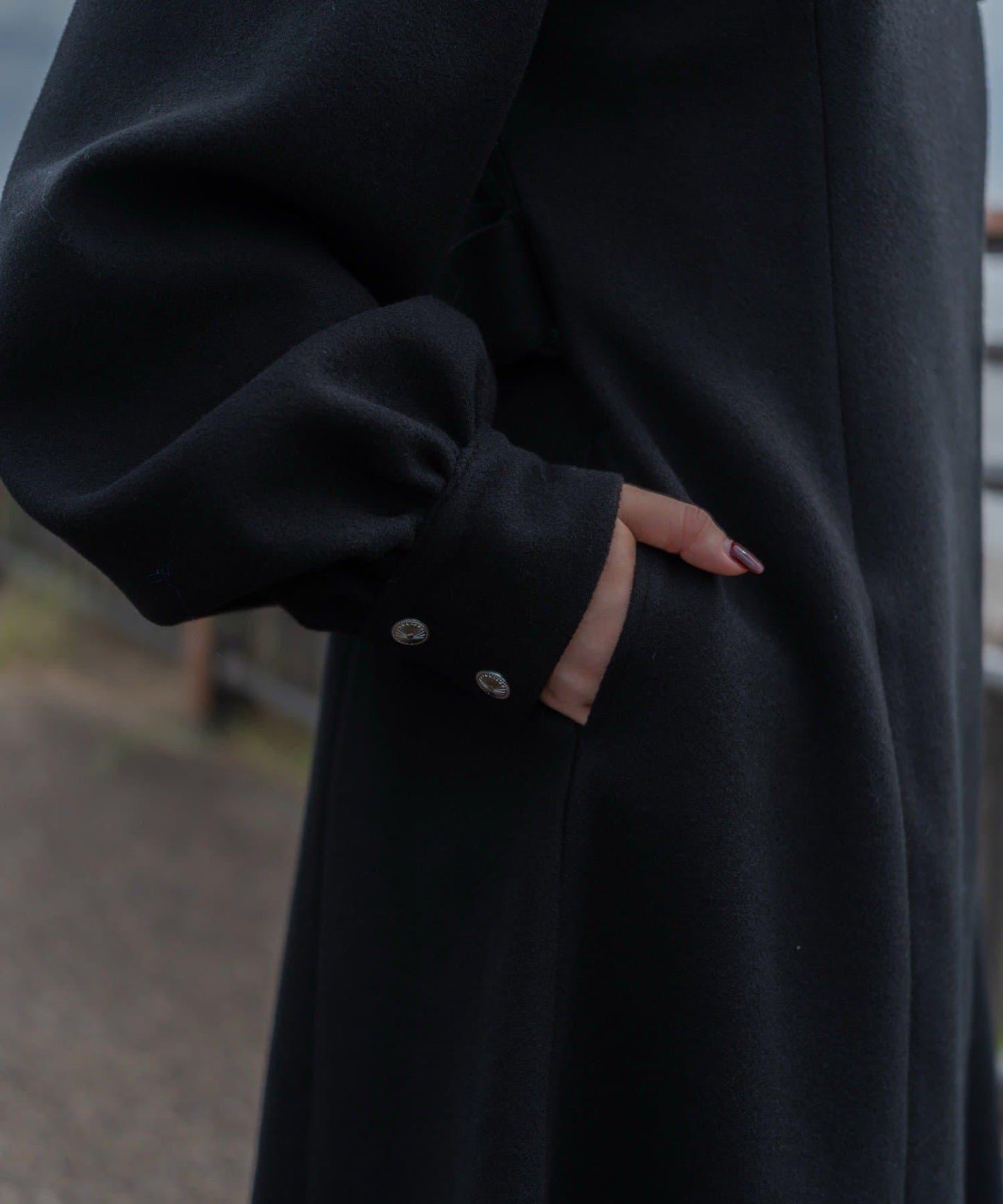 【Mavie..7】【3尺碼可選】圍巾套裝喇叭長款大衣