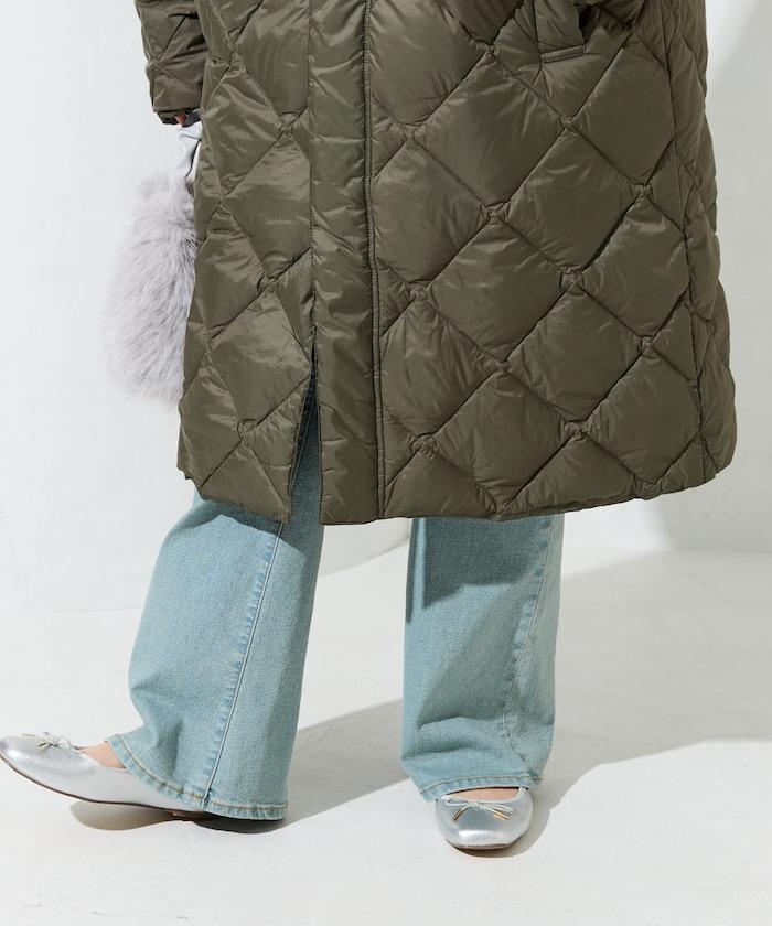 城市可收納連帽長款羽絨服