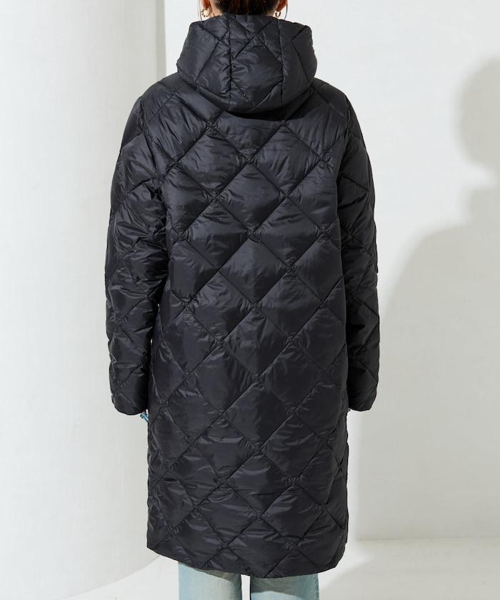 城市可收納連帽長款羽絨服