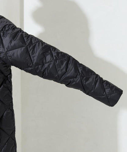 城市可收納連帽長款羽絨服