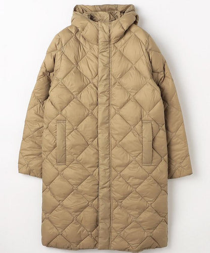 城市可收納連帽長款羽絨服