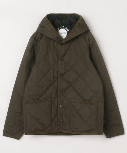 CITY撞色拼接連帽羽絨開衫（羽絨服）