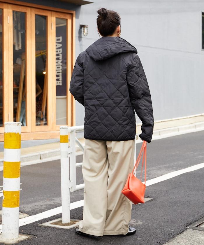 CITY撞色拼接連帽羽絨開衫（羽絨服）
