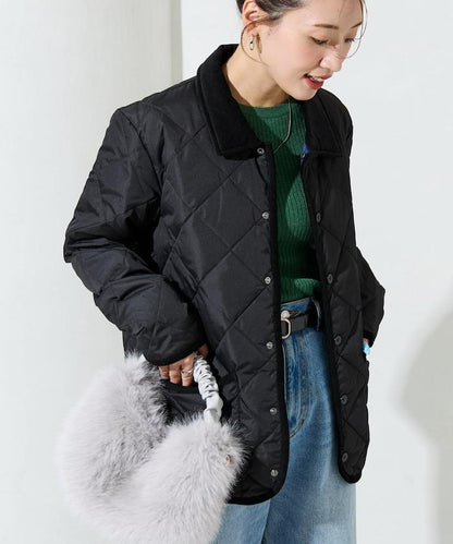CITY拼接立領羽絨夾克（羽絨服）