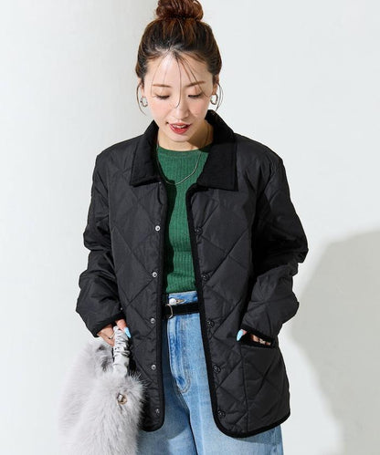 CITY拼接立領羽絨夾克（羽絨服）
