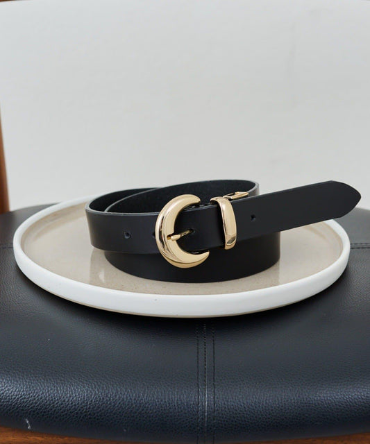 圓形扣無孔皮帶